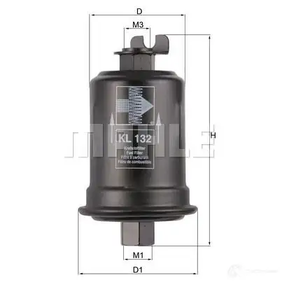 Топливный фильтр MAHLE ORIGINAL kl136 2355718 7963 1649 PVZI8