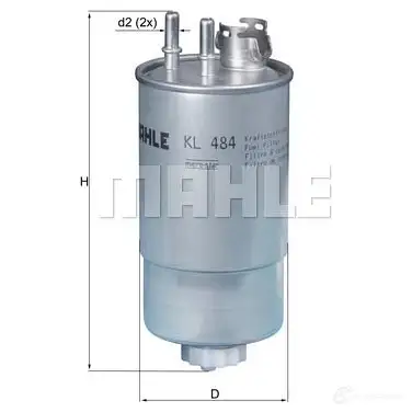 Топливный фильтр MAHLE ORIGINAL MDJ5L 2355904 kl578 70363 695