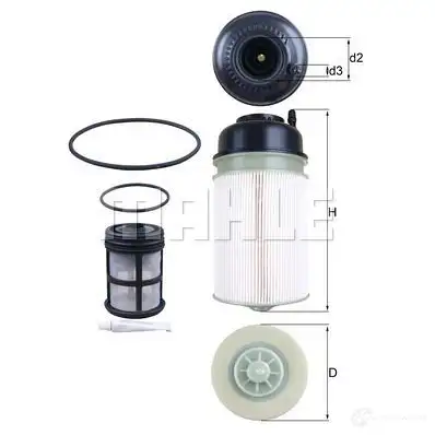 Топливный фильтр MAHLE ORIGINAL 72 379052 KX 406KIT 2356078 WE42LP
