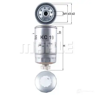 Топливный фильтр MAHLE ORIGINAL KC 19 GSCRL64 7782 9906 2355586 изображение 0