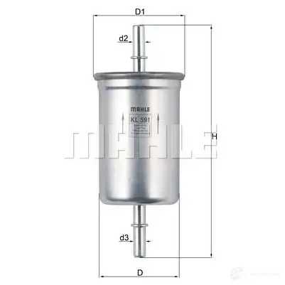 Топливный фильтр MAHLE ORIGINAL 7038 7476 FN4CMB 2355908 KL 591