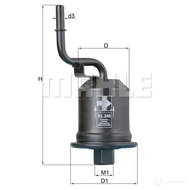 Топливный фильтр MAHLE ORIGINAL EINOF 2355787 7 6544548 KL 246
