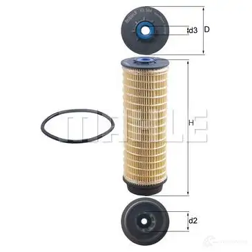 Топливный фильтр MAHLE ORIGINAL KX 564D 0HG3 FE 1437628368