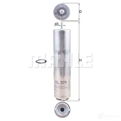 Топливный фильтр MAHLE ORIGINAL 70 385530 KL 579D 2355905 THQK0B изображение 4