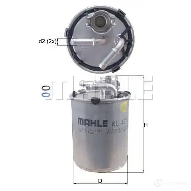 Топливный фильтр MAHLE ORIGINAL 7 0341699 OCW46V KL 497D 2355861 изображение 5