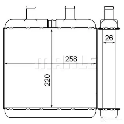 Радиатор печки, теплообменник MAHLE ORIGINAL SO8 5T 1437578928 AH 11 000S