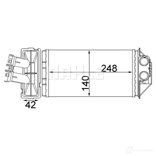 Радиатор печки, теплообменник MAHLE ORIGINAL AH 187 000S UF8 EY 1437588433