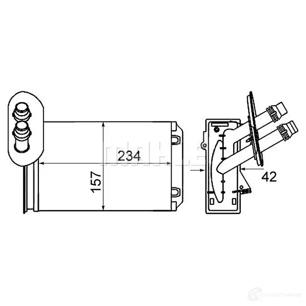 Радиатор печки, теплообменник MAHLE ORIGINAL UH ERF7 1437588438 AH 20 000S изображение 0