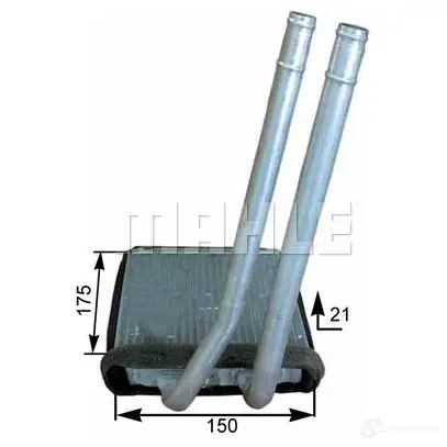 Радиатор печки, теплообменник MAHLE ORIGINAL 3P4 VSQ 1437579757 AH 178 000P - Изображение 1