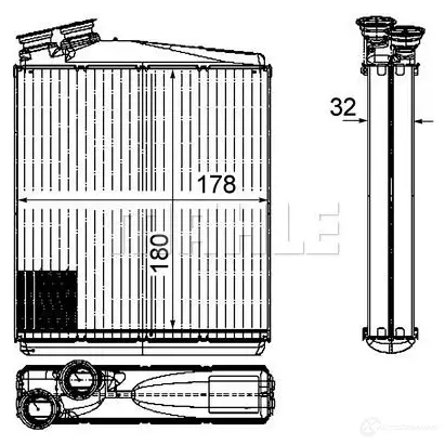 Радиатор печки, теплообменник MAHLE ORIGINAL 9FF 1Y 1437579792 AH 192 000P - Изображение 1