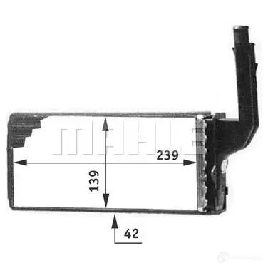 Радиатор печки, теплообменник MAHLE ORIGINAL 1437580176 ah100000p IG102 OQ изображение 0