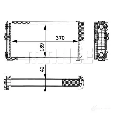 Радиатор печки, теплообменник MAHLE ORIGINAL 1437579535 AH 134 000P QJ3XSP U - Изображение 1