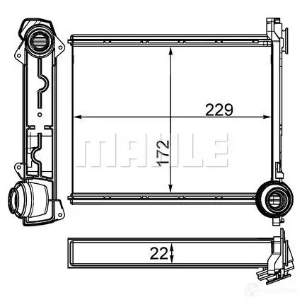 Радиатор отопителя MAHLE ORIGINAL 1437579519 AH264000S HEUI2Y X изображение 0