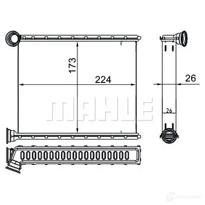 Радиатор печки, теплообменник MAHLE ORIGINAL 5 ATTV AH 270 000S 1437579541 изображение 0