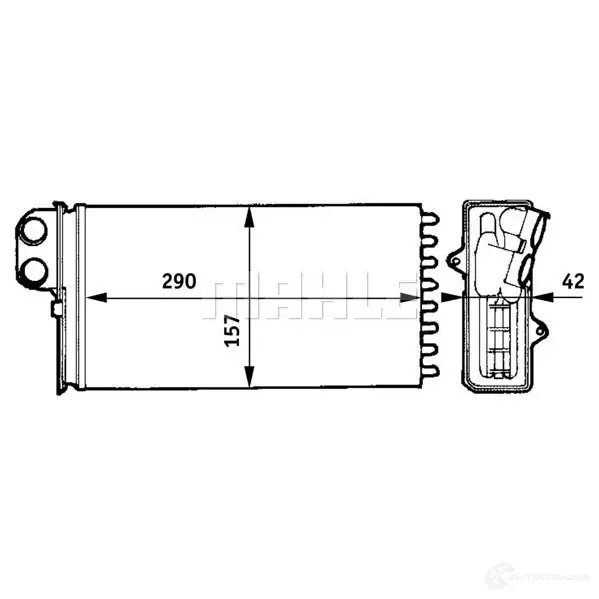 Радиатор печки, теплообменник MAHLE ORIGINAL AH 163 000S 1437579124 3H L0J