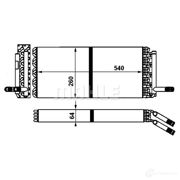Радиатор печки, теплообменник MAHLE ORIGINAL VTR 2I3X 1437579123 AH 243 000P