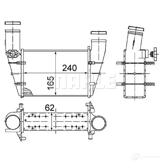 Интеркулер MAHLE ORIGINAL CI 130 000S 1437990210 IOV UMHU изображение 0