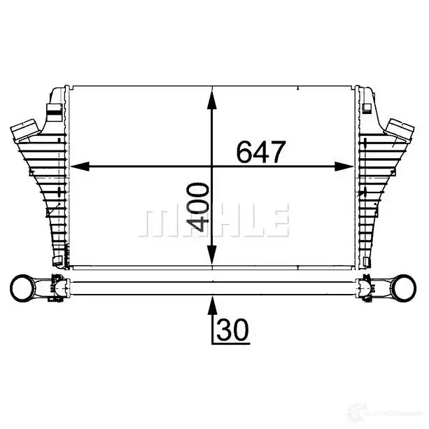 Интеркулер MAHLE ORIGINAL 1437990766 UZ7 T8PQ CI 21 000S изображение 1
