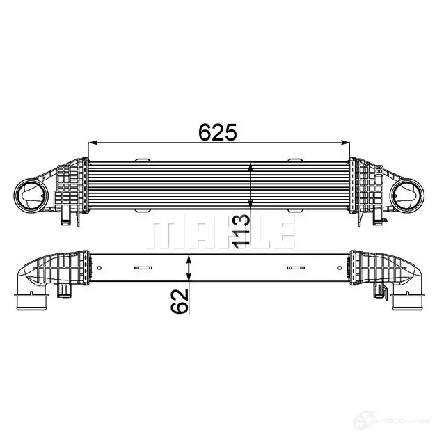 Интеркулер MAHLE ORIGINAL 1437990351 PTEL ZY CI 359 000P изображение 0