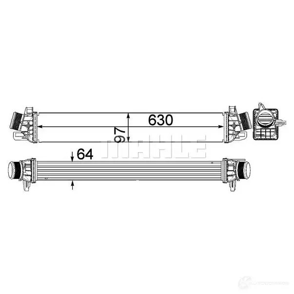 Интеркулер MAHLE ORIGINAL Z7VW H2 1437990675 CI 259 000P - Изображение 1