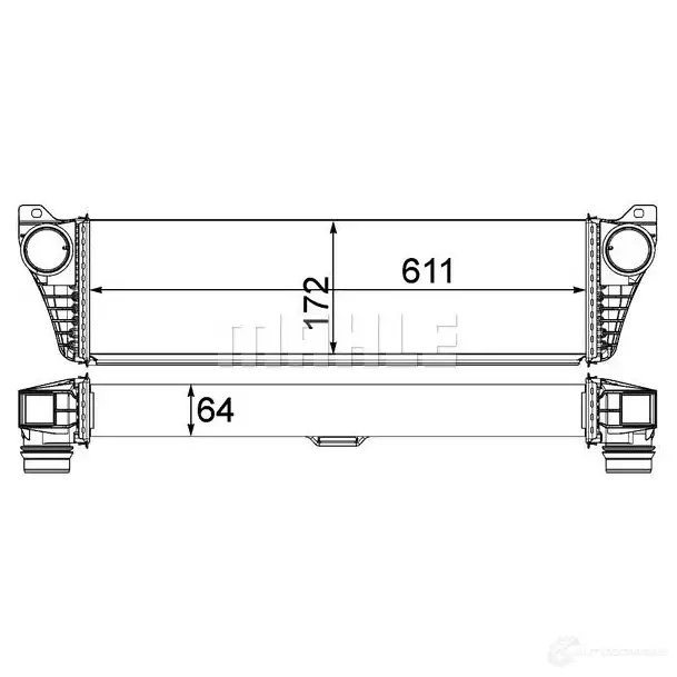 Интеркулер MAHLE ORIGINAL 1437990678 CI 150 000P JIIF0 CI изображение 0