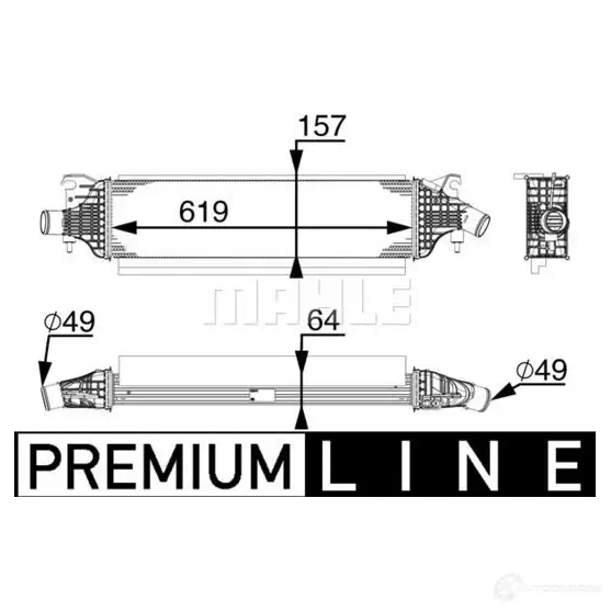 Интеркулер MAHLE ORIGINAL 1437991148 H NYR4ZE CI 213 000P изображение 1