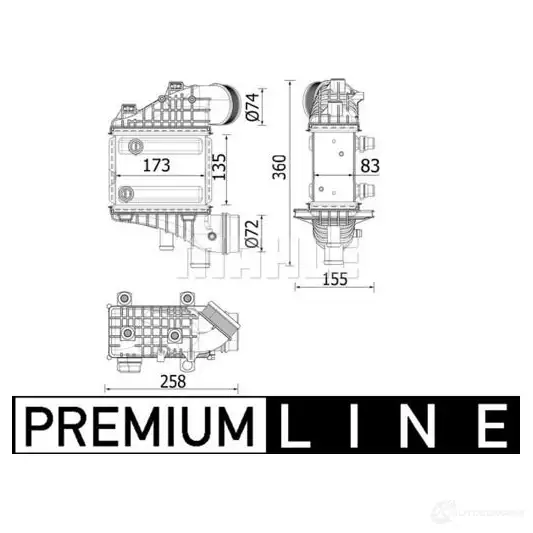 Интеркулер MAHLE ORIGINAL 6PNJE MG CI 552 000P 1437991125 изображение 0