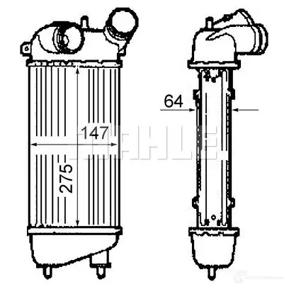 Интеркулер MAHLE ORIGINAL CI 309 000P OH4P 52 1437910521 изображение 0