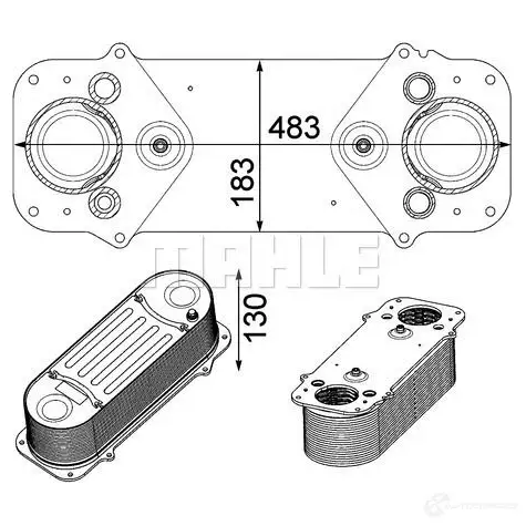 Интеркулер MAHLE ORIGINAL 1437910384 J2 T47X CI 233 000P - Изображение 1