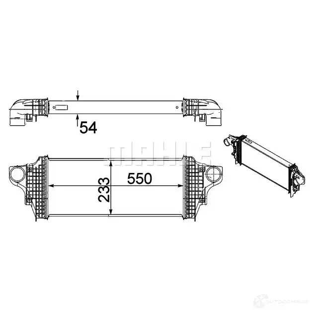 Интеркулер MAHLE ORIGINAL 1437910365 CI 238 000P V JTAG2P - Изображение 1