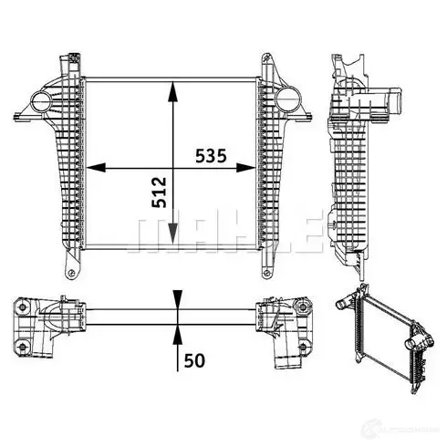 Интеркулер MAHLE ORIGINAL 1437910359 ILVX RUG CI 136 000P изображение 0