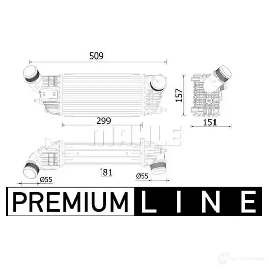Интеркулер MAHLE ORIGINAL 5D I3N 1438914559 CI 613 000P - Изображение 1
