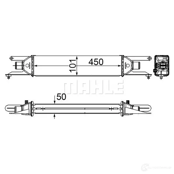 Интеркулер MAHLE ORIGINAL CI 205 000P 1437910888 6LA86 2W изображение 0