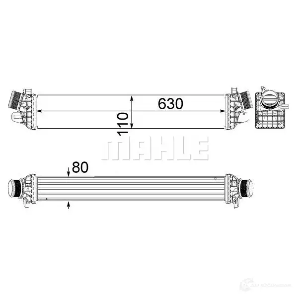 Интеркулер MAHLE ORIGINAL Q3 FYD CI 258 000P 1437990555 - Изображение 1