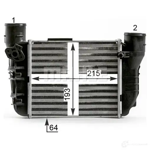 Интеркулер MAHLE ORIGINAL 8FL YT3 1437910919 CI 431 000P изображение 3