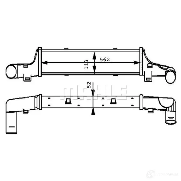 Интеркулер MAHLE ORIGINAL CI 54 000P C HQV1 1437910460 - Изображение 1