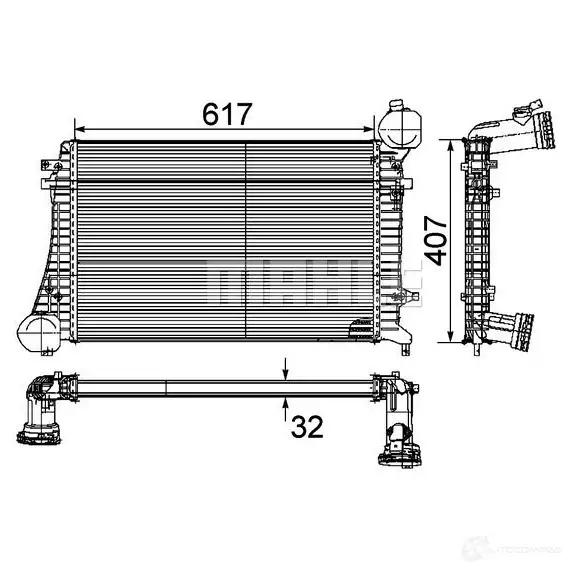 Интеркулер MAHLE ORIGINAL CI 162 000P PY2Q DW 1437910717 - Изображение 1