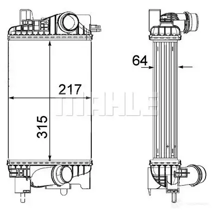 Интеркулер MAHLE ORIGINAL 1437910972 S 85V2 CI 262 000P - Изображение 1