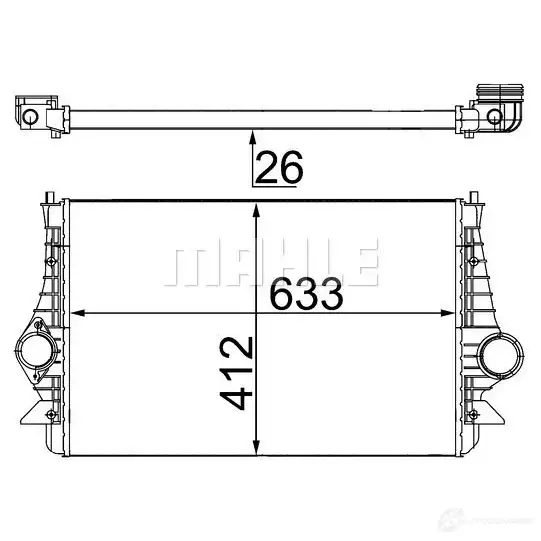 Интеркулер MAHLE ORIGINAL CI 197 000S 1437990590 5U4QX 6 изображение 0