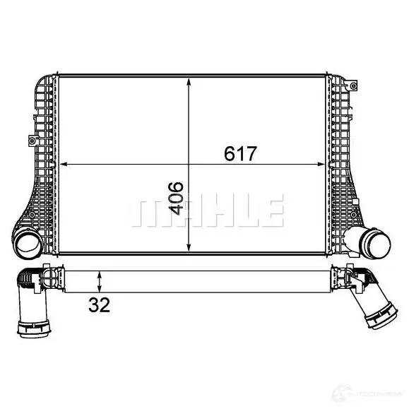 Интеркулер MAHLE ORIGINAL 1437910675 O K61O CI 387 000P изображение 0