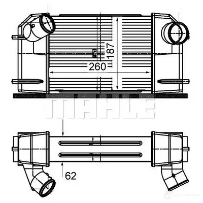 Интеркулер MAHLE ORIGINAL CI 503 000S V3F QS 1437910639