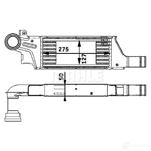 Интеркулер MAHLE ORIGINAL CI 61 000P 1437910645 87Q 5CW изображение 0