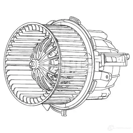 Моторчик вентилятора печки MAHLE ORIGINAL 1437628013 EH 0DX AB 115 000P - Изображение 1