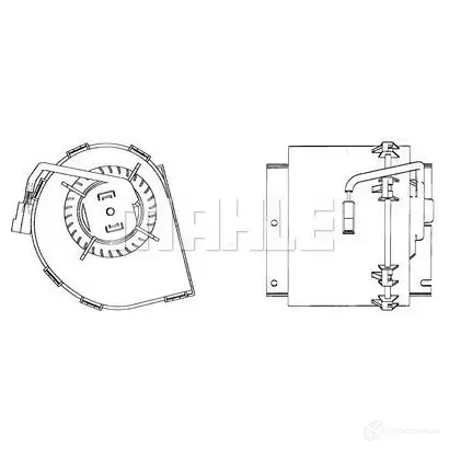 Моторчик печки, вентилятора MAHLE ORIGINAL H59SQ F2 1437628215 ab47000p - Изображение 1