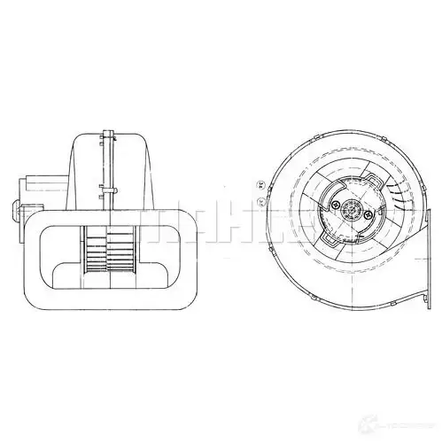 Моторчик печки, вентилятора MAHLE ORIGINAL ab49000p 1437628412 ER6 N8M - Изображение 1