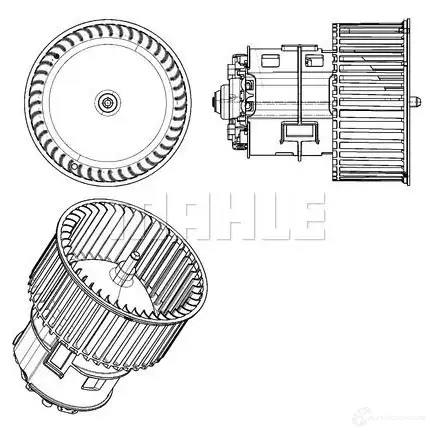 Моторчик вентилятора печки MAHLE ORIGINAL 2GTD QSG 1437628067 AB 183 000P - Изображение 1