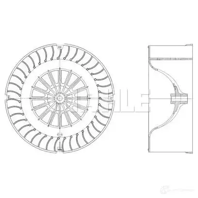 Моторчик вентилятора печки MAHLE ORIGINAL 91M XZ 1437628475 AB 23 000P - Изображение 1