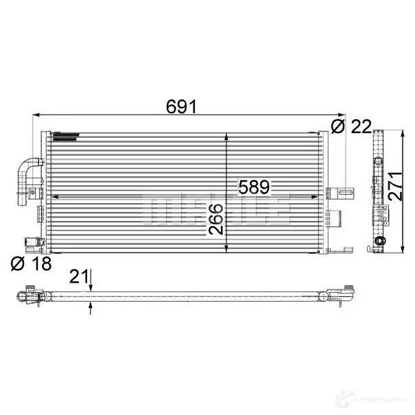 Интеркулер MAHLE ORIGINAL LE SQ0U 1437626535 CIR 5 000P изображение 0