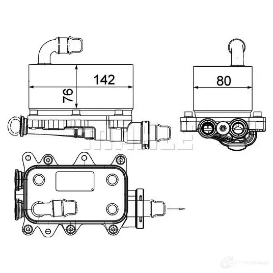Масляный радиатор АКПП MAHLE ORIGINAL MC3 SU CLC 18 000P 1437987671 - Изображение 1