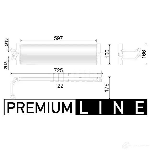 Масляный радиатор АКПП MAHLE ORIGINAL ALG PJ CLC 293 000P 1439013537